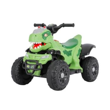 Imagem de Quadriciclo Elétrico Infantil Dinossauro, Verde, 6V, Brinquedo para Crianças Até 30Kg