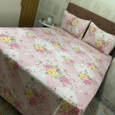 Imagem de Jogo Lençol Casal Padrão 3pçs Box 120 Fios Toque Aveludado(11-casal)