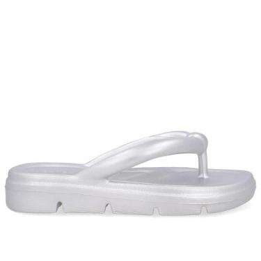 Imagem de Chinelo usaflex dedo poofy metalizado ref ah30002 feminino, 36, Prata