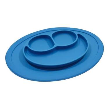Imagem de Prato Pratinho Silicone com Divisórias Infantil com Ventosa Gruda Na M