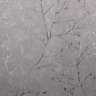 Imagem de Papel de Parede White Swan Folhagem Cinza WS100902R