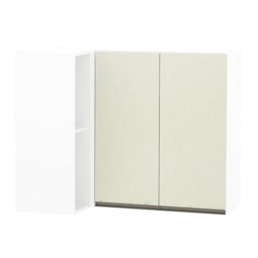 Imagem de Armário Canto Reto Conjugado 2 Portas C/Nicho Lateral Branco