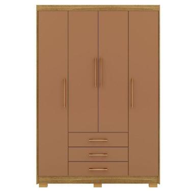 Imagem de Guarda-roupa Solteiro 4 Portas 3 Gavetas 9 Prateleiras Espada Nature-camarim
