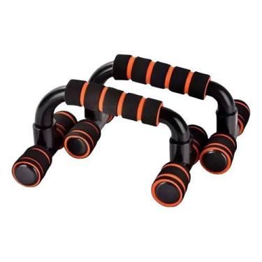 Imagem de Barra De Chão Para Flexão Supermedy - cor Preto/laranja