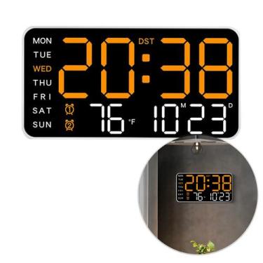 Imagem de Relógio Digital Parede e Mesa Temperatura Humidade Despertador Data Ho