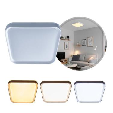 Imagem de Plafon Painel LED Sobrepor 24W Toronto Multicor 180 Quadrado Branco c/