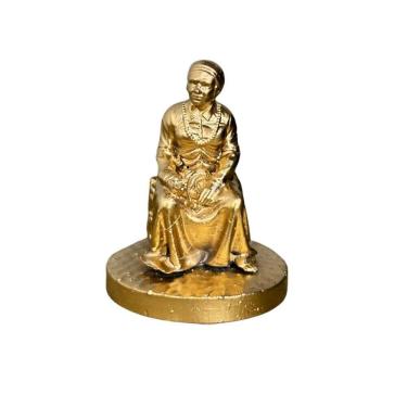 Imagem de Miniatura Religiosa Orixás E Guias Em Resina 3D Dourada 5 Cm