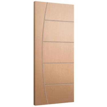 Imagem de Porta De Madeira Ipê Champanhe Friso 09 Ls Enc Jb Portas Medida 2,10x70cm