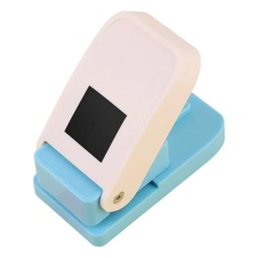 Imagem de KiBcsLic Perfurador de aba quadrada portátil de aço carbono, separador de folhas soltas, máquina de perfuração de papel para fazer cartões, scrapbook
