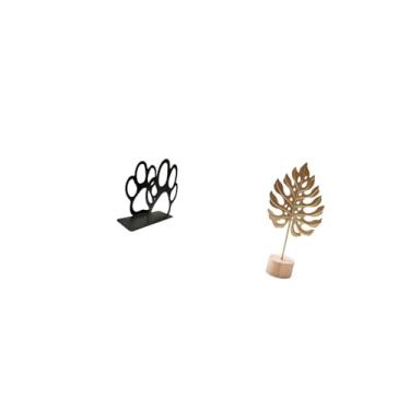 Imagem de Fenteer Organizador de Metal em Formato de Pata de Cachorro E Folha, Porta-lenços Criativo, Escultura Abstrata Nórdica, Decoração para Casa, Ideal para Cafés,