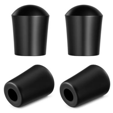Imagem de 4 peças de ponta de borracha para violoncelo, tampa de pino de extremidade de violoncelo, preto, suporte de ponta de borracha, protetor de pino para desempenho de prática, evita movimentos e