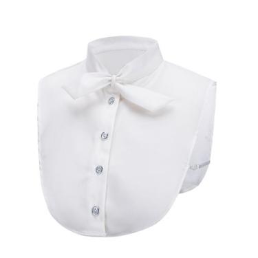 Imagem de Estilo chique de gravata borboleta com gola falsa para mulheres - Yiwe
