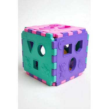 Imagem de Brinquedo Cubo Didático Educativo de Encaixe Bebê Mercotoys