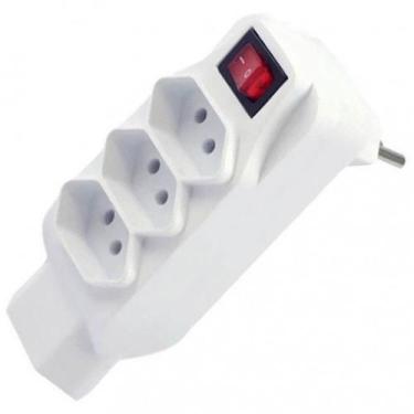 Imagem de Adaptador L Universal 4 Tomadas 2P+T 10A Com Chave Liga/Desliga WI246 
