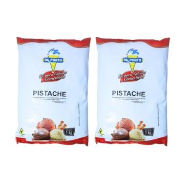 Imagem de Base Para Sorvete Massa Picolés Escolha O Sabor Kit Com 2kg Du Porto (Pistache)