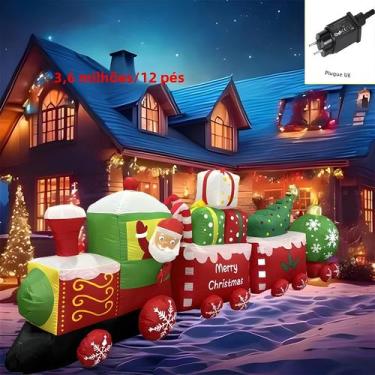 Imagem de Decorações Infláveis De Natal Papai Noel Para Jardim, Quintal, Festa A