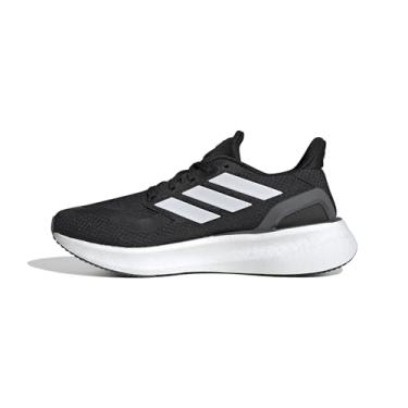 Imagem de adidas Tênis de corrida feminino Pureboost 5, Preto/branco/cinza, 35
