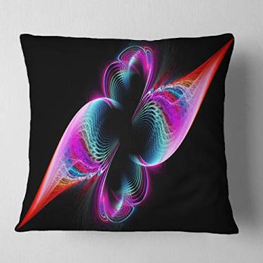 Imagem de Design floral colorido fractal arco-íris sala de estar, sofá, almofada de alta qualidade + capa de almofada impressa em ambos os lados 66 cm x 66 cm