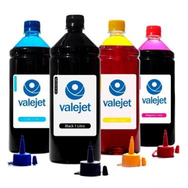 Imagem de Kit 4 Tintas Para Canon Gx7010 Valejet Cmyk 1 Litro