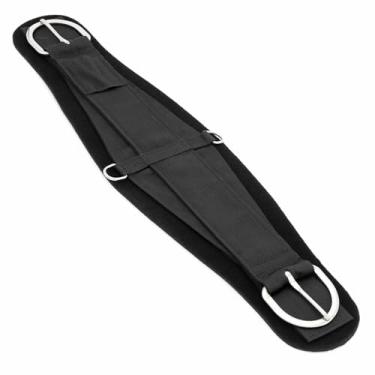 Imagem de Jeffers Equine Neoprene Roping Cinch – Western Horse Cinch for Roping, Barrel Racing, Trail Riding, and Travel – Neoprene PVC durável, nylon de 4 camadas, ferragens de aço inoxidável – Preto, 86 cm
