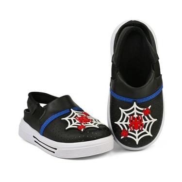 Imagem de Babuche Infantil Aranha para Menino Sandália Leve e Confortável Mzkid,