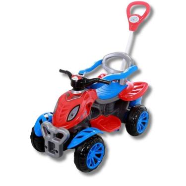 Imagem de Carrinho De Passeio Infantil Quadriciclo Com Haste E Pedal Spider