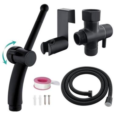 Imagem de Pulverizador de bidé BARROCK Matte Black 120 cm para controle de press