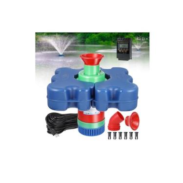 Imagem de Pinboer Aerador De Fonte De Lago Com Controlador De Tempo - 15.000 Gph, Sistema De Aeração De Fonte Flutuante De 110 V, 1 Hp E 750 W Para Lagos Grandes E Pequenos, Bomba De Água Aeradora Para Lagos