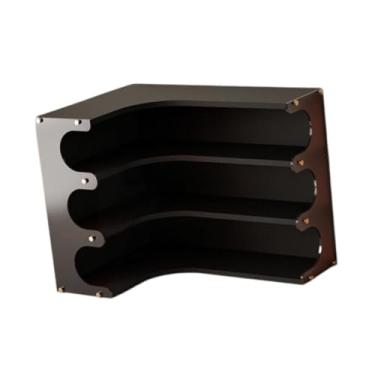 Imagem de FytStycale Organizador de canto de mesa, prateleira de madeira, porta-xícaras de café, suporte de exibição para, ideal para cozinha, hotel, casa e, Preto