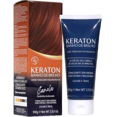 Imagem de Keraton Tonalizante Banho de brilho 100g Canela Castanho Acobreado