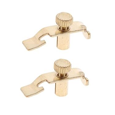 Imagem de barenx Finest 2 peças Metal Erhu String Clip Fine Tuners Tune Adjuster DIY - Dourado