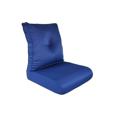 Imagem de Almofadas de cadeira de encosto alto para móveis de pátio, conjunto de almofadas de sofá de substituição de 56 x 60 x 12 cm para cadeiras de balanço de vime, sofá secional, almofada de cadeira de