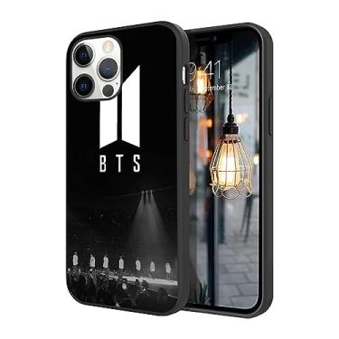 Imagem de WWDIYHOUSE Capa compatível com iPhone 16 Pro, design exclusivo legal TPU macio à prova de choque para homens/mulheres/meninas/meninos (Fashion-BTS-7)