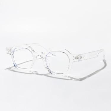 Imagem de Óculos de sol vintage para homens e mulheres, armação redonda geométrica moderna, perfeitos para uso urbano, dirigir ao ar livre, moda, Armação Tra/Lente transparente, Lens Width: 42 Millimeters