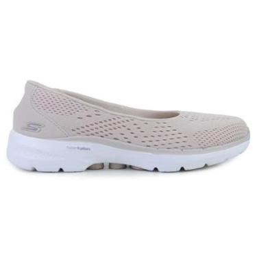 Imagem de Tênis Feminino Skechers Go Walk 6 Bege Castanho - 896129BR-Feminino
