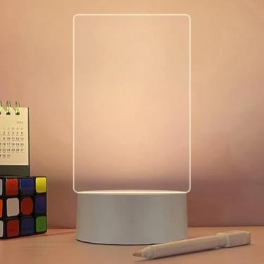 Imagem de Luminária Led Lousa De Escrever Com Caneta Quadro Anotações