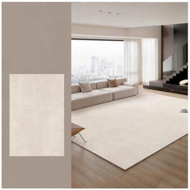 Imagem de SPXMQSS Tapete de área grande para sala de estar, tapete antiderrapante para quarto, sofá resistente ao desgaste, tapete de mesa de café, para sala de estar, sala de jantar, quarto, cinza bege G 200 x