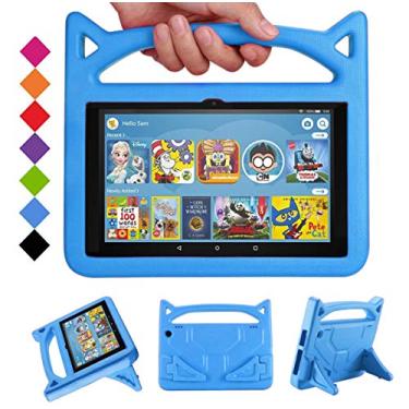 Imagem de Nova capa para tablet de 8 polegadas - SHERBORN capa leve à prova de choque com alça de suporte, também para iPad Sony-azul