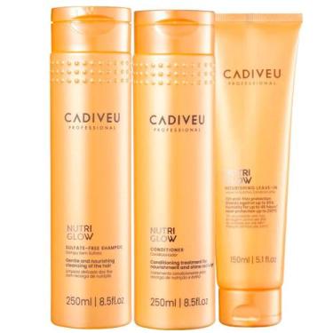 Imagem de Kit 3 produtos Cadiveu Nutri Glow Sha Cond Leave-in