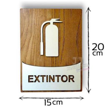 Imagem de Placa indicativa para extintor de incêndio mdf 6mm - JJ