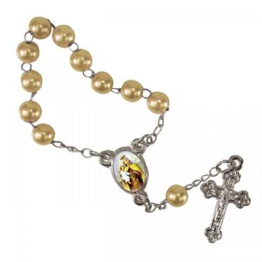 Imagem de 50 Mini Terços com Foto Nossa Senhora do Carmo - SJO Artigos Religioso