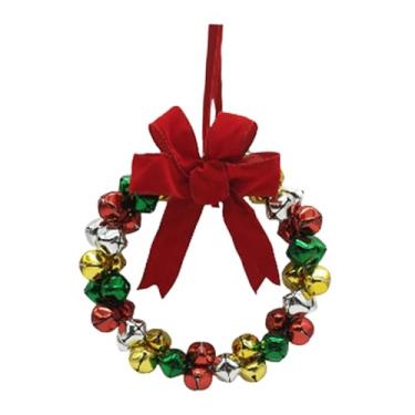 Imagem de KiBcsLic Guirlanda de Natal com Sinos, Decoração Natalina, Enfeite para Casa, Presente, Guirlanda de Natal Pequena para Casamento, Lareira, Janela, Festa, Style F