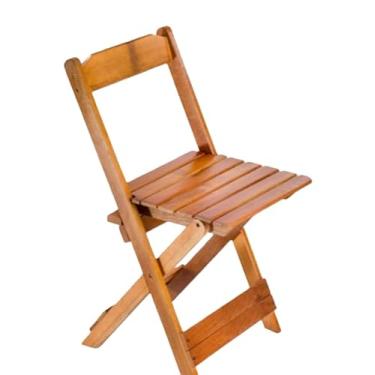 Imagem de Cadeiras Madeira Dobrável Balcão Bar Área Gourmet Envernizada/Natural Lazer cadeiras dobráveis Conjunto Prático e Confortável(Mel)