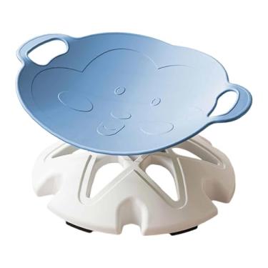 Imagem de KiBcsLic Cadeira giratória infantil para sentar e brincar, brinquedo sensorial para uso interno e externo, banquinho giratório para crianças a partir de 3, Azul