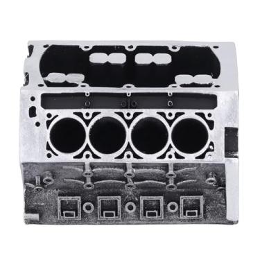 Imagem de Porta-canetas para cartões de visita, resina em formato de motor, cartão de nome comercial, armazenamento de lápis, design compacto e portátil para entusiastas de carros de mesa