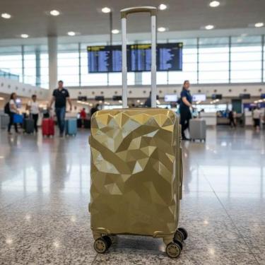 Imagem de Mala De Viagem De Bordo 360º Mão 10kg Com 2 Zíperes - YQ APICE, Ouro