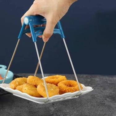 Imagem de Grampo antiescaldante de aço inoxidável, braçadeiras, utensílios de micro-ondas, prendedor de pratos de comida quente, pinças de utensílios de cozinha (clipe antiqueimadura)