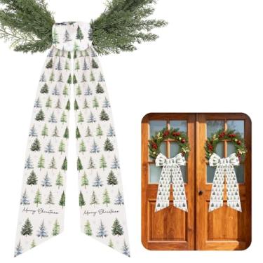 Imagem de Faixa de guirlanda de Natal para porta da frente – 2 faixas de guirlanda de árvore de Natal para decoração de casa, guirlandas de Natal de 152 cm para Dia de Ação de Graças, em ambientes internos e