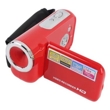 Imagem de Tangxi Câmera de Vídeo Digital DV de 16MP 1080P, Zoom Digital de 16X, Tela Colorida LCD de 2 Polegadas, Gravador de Câmera Digital Antivibração para Viagens (Vermelho)