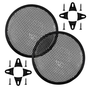 Imagem de Modengzhe Capa de grade de alto-falante, protetor de grade de subwoofer de 20 cm para alto-falante de carro, áudio doméstico, pacote com 2
